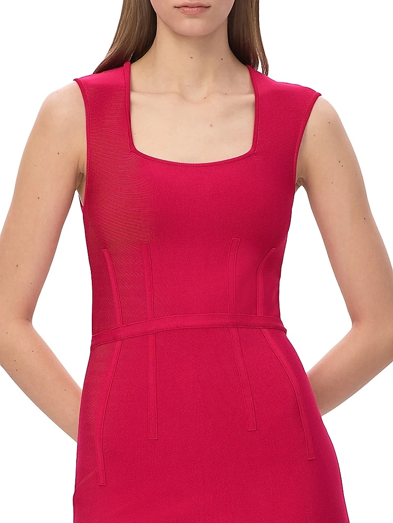 The Beatrice Knit Fit & Flare Midi-Dress