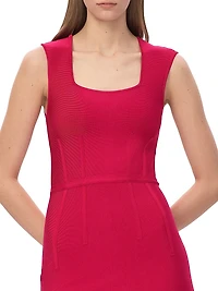 The Beatrice Knit Fit & Flare Midi-Dress