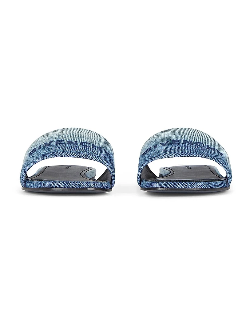 4G Flat Mules Gradient Denim