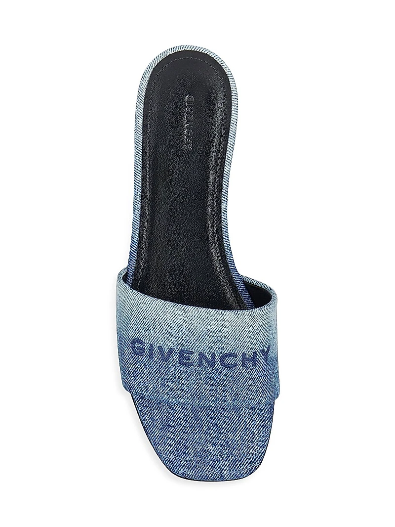 4G Flat Mules Gradient Denim