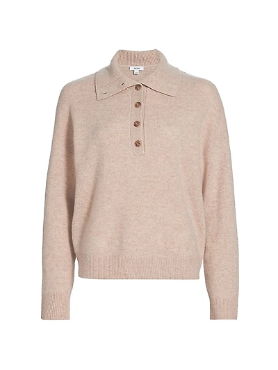 Wool-Cashmere Polo Sweater