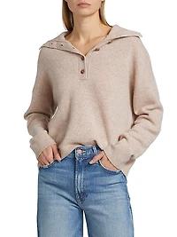 Wool-Cashmere Polo Sweater