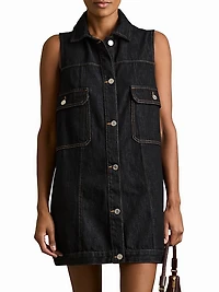 Sleeveless Denim Minidress