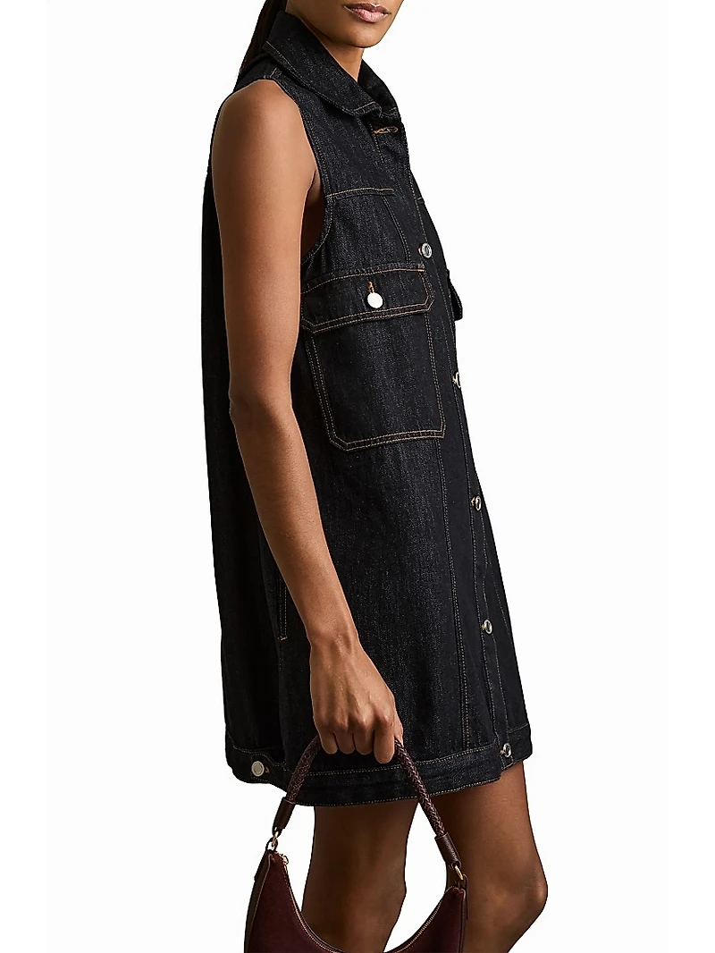 Sleeveless Denim Minidress