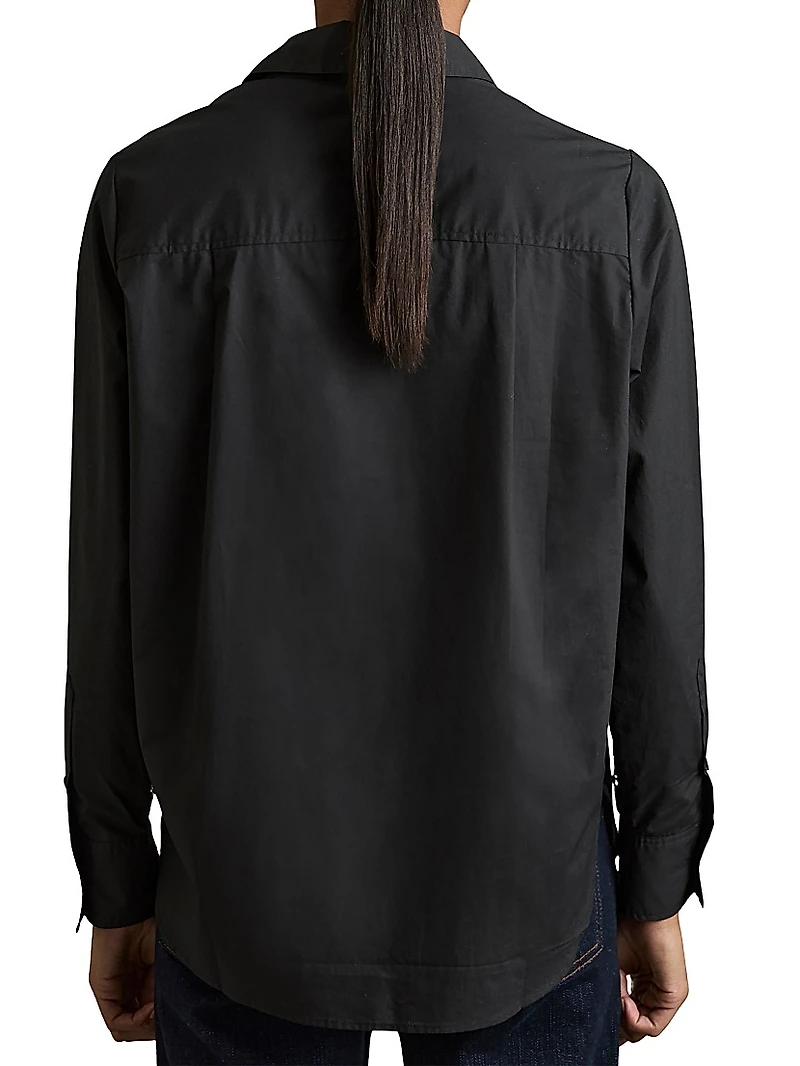 Lacey Lace-Front Blouse