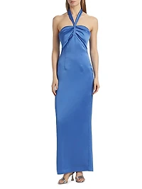 Amrita Satin Halter Gown