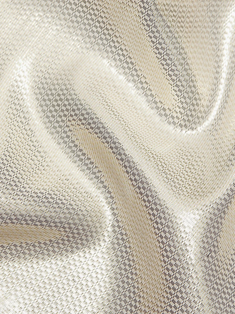 Andi Metallic Lamé Shirtdress Gown