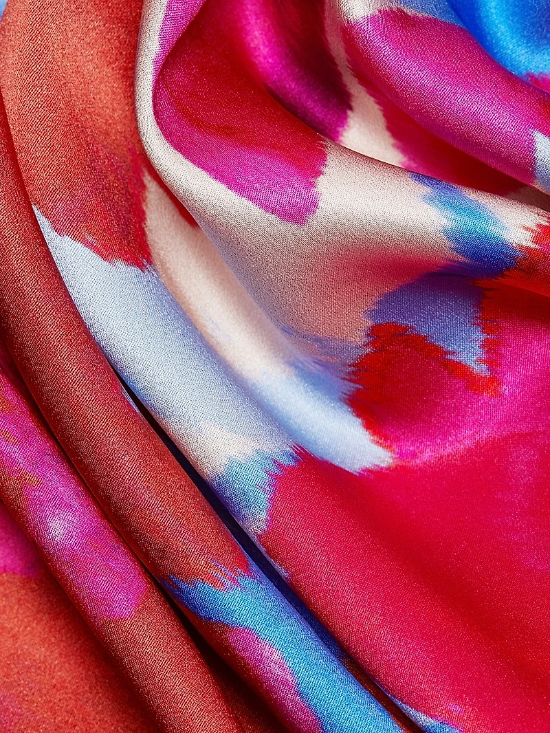 Darbi Stretch-Silk Floral Gown