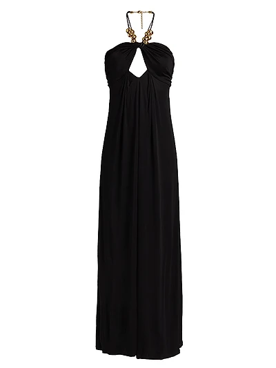 Camryn Beaded Halter Gown