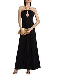 Camryn Beaded Halter Gown