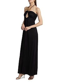 Camryn Beaded Halter Gown