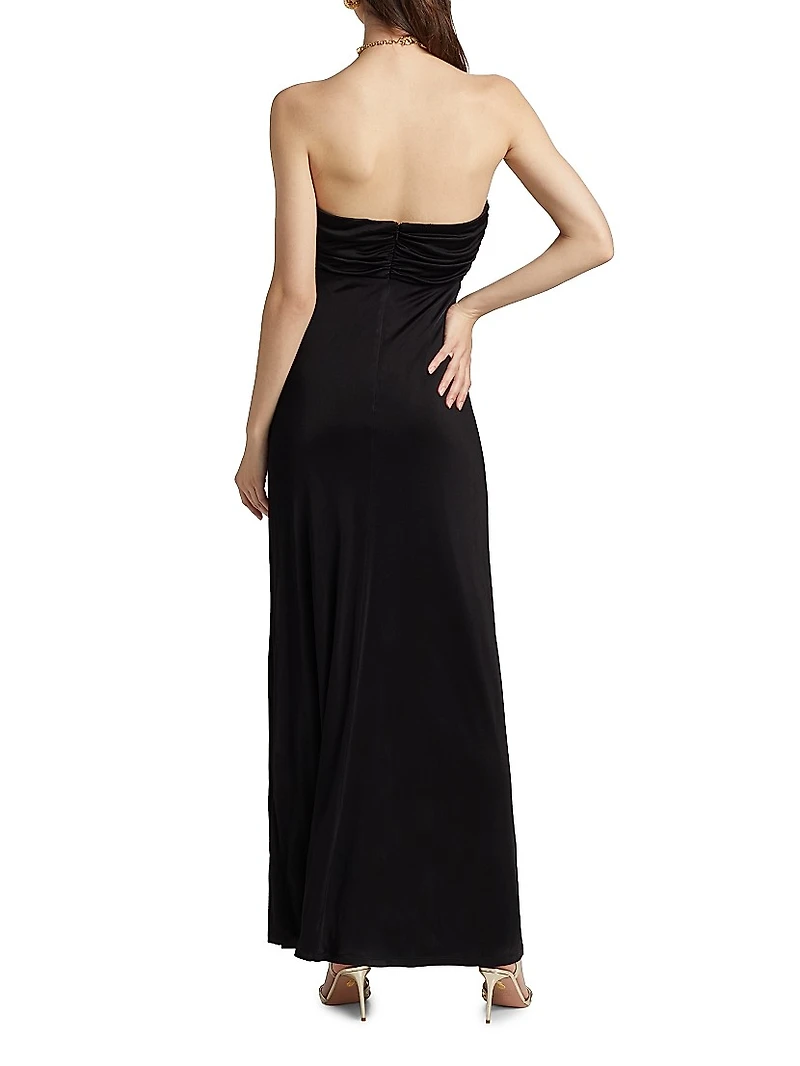 Camryn Beaded Halter Gown