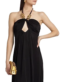 Camryn Beaded Halter Gown