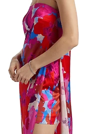 Lyle Stretch Silk Floral Gown