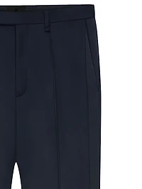 Flare Tailored Pants in Wool with Satin Bands