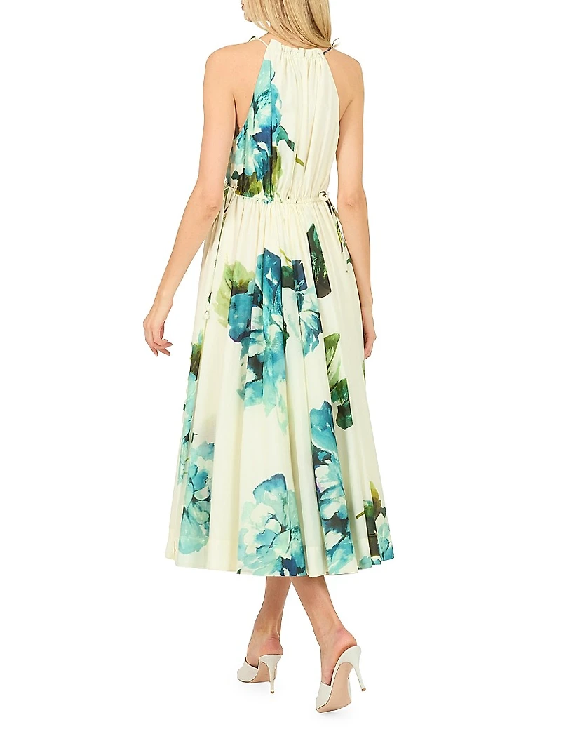 River Floral Drawstring Maxi Dress