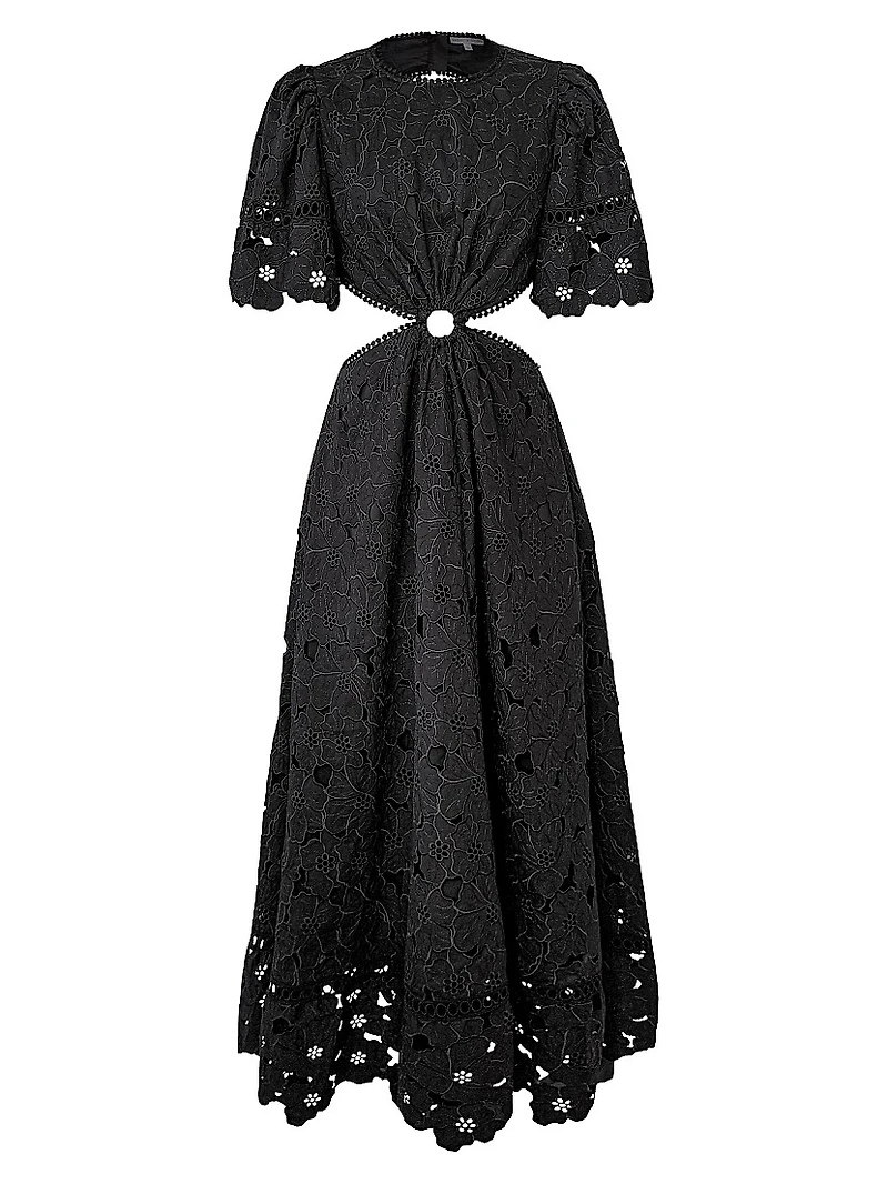 South Hampton Jaylen Guipure Lace Midi-Dress