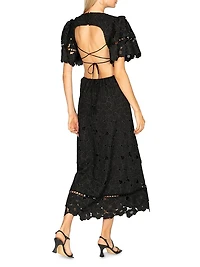 South Hampton Jaylen Guipure Lace Midi-Dress