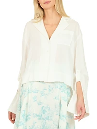 Chelsea Clarissa Relaxed-Fit Linen Shirt