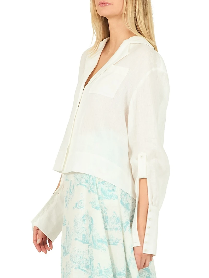 Chelsea Clarissa Relaxed-Fit Linen Shirt