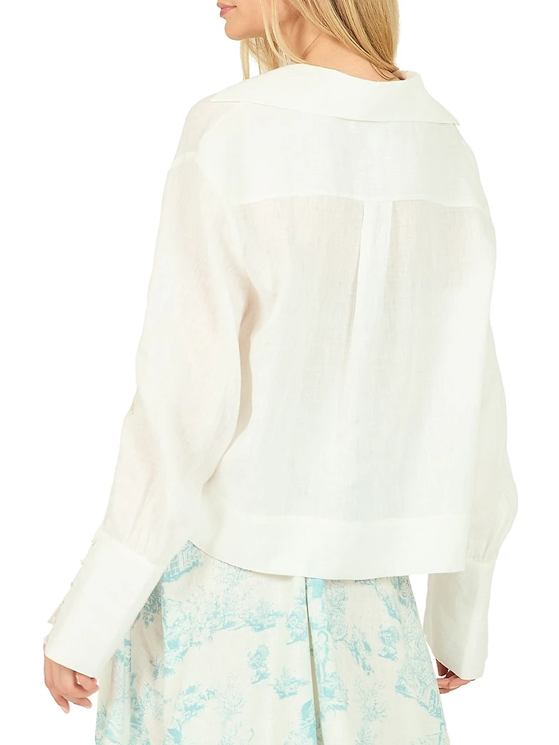 Chelsea Clarissa Relaxed-Fit Linen Shirt