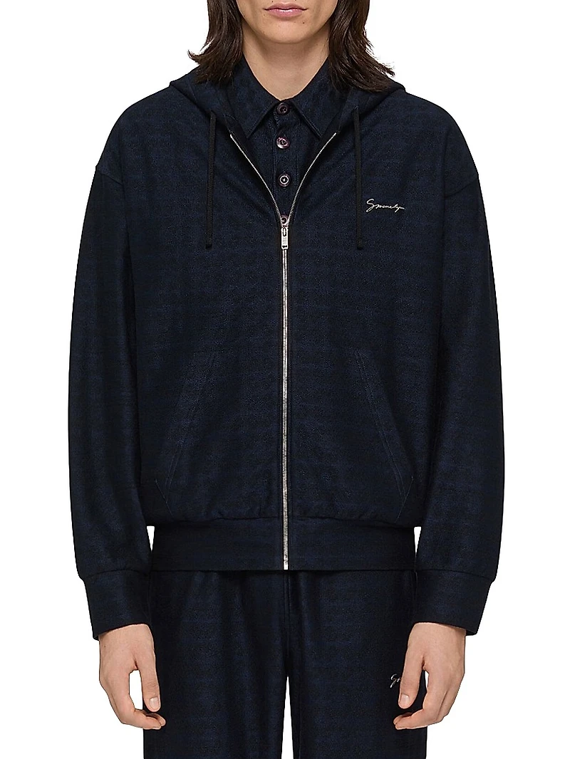 Zipped Hoodie Monogram 72 Jacquard