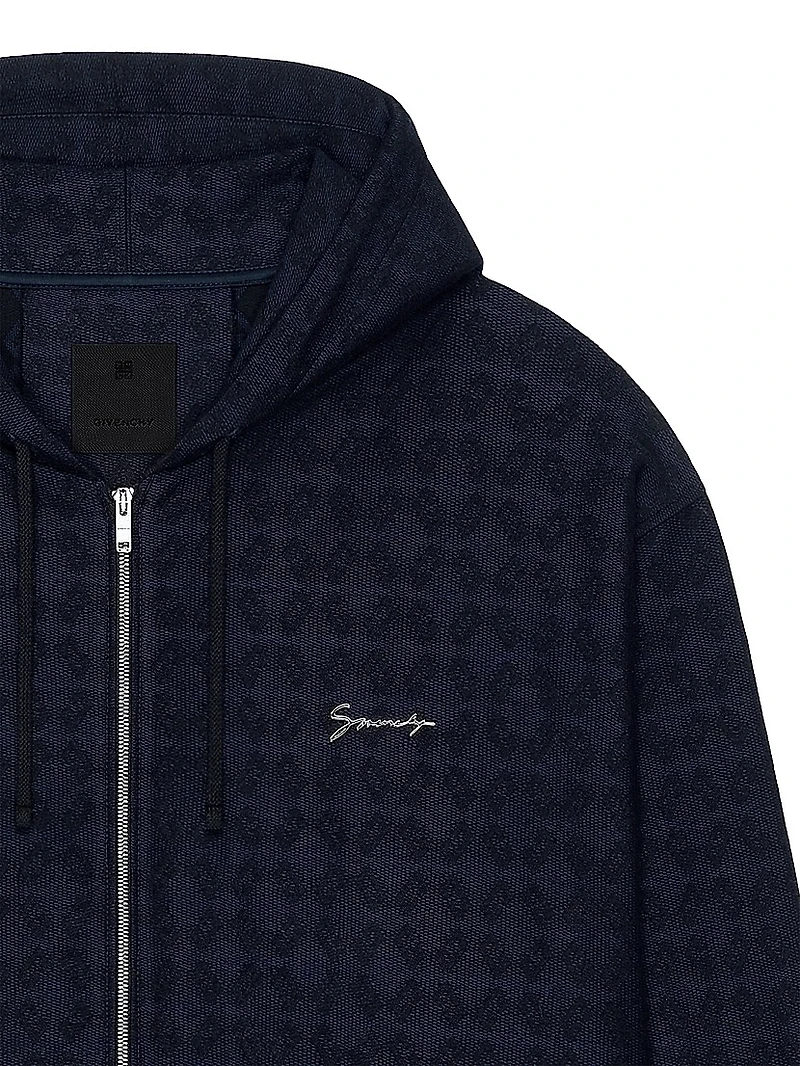 Zipped Hoodie Monogram 72 Jacquard