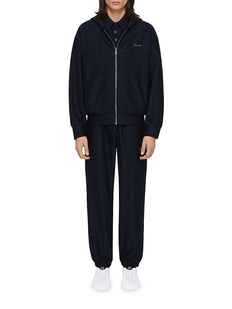 Zipped Hoodie Monogram 72 Jacquard