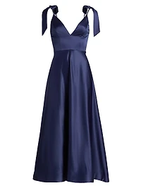 Paula Satin Midi-Dress