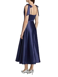 Paula Satin Midi-Dress