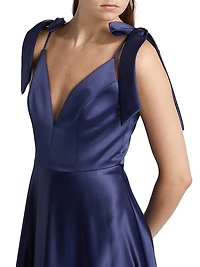Paula Satin Midi-Dress