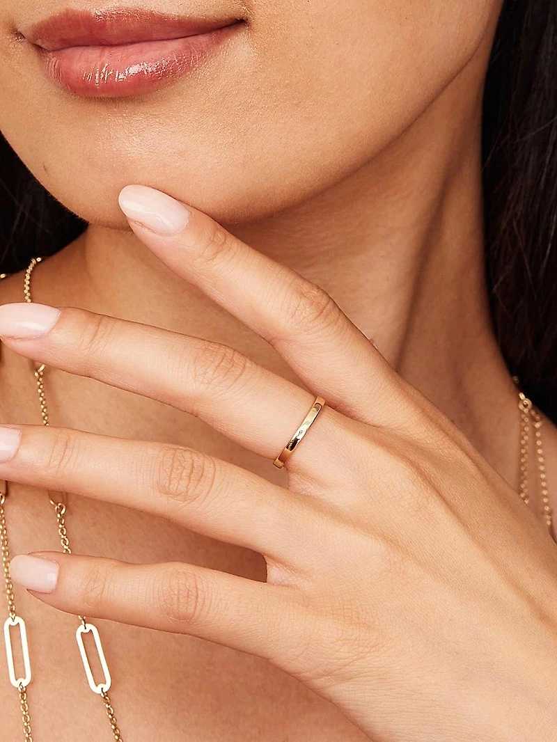 14K Yellow Gold Forever Band Stack Ring