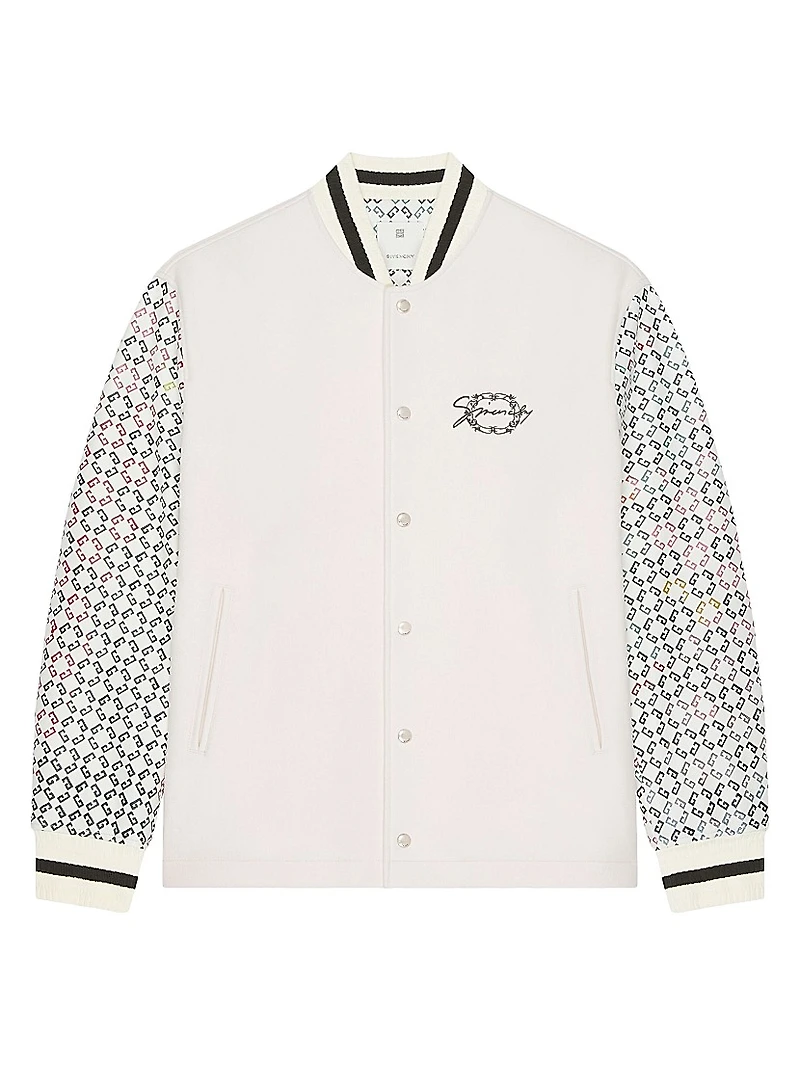 Varsity Jacket Wool and Monogram 72 Leather
