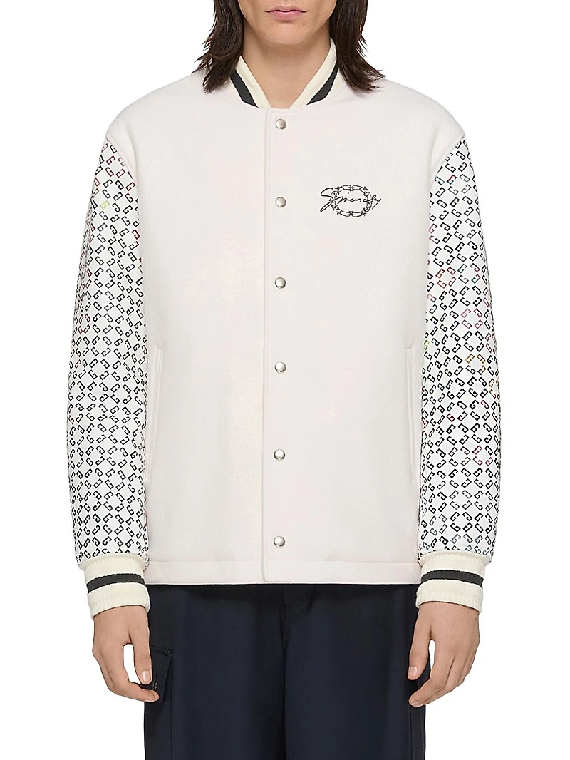 Varsity Jacket Wool and Monogram 72 Leather