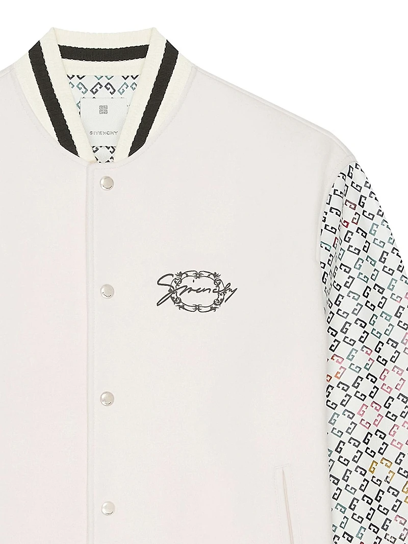 Varsity Jacket Wool and Monogram 72 Leather