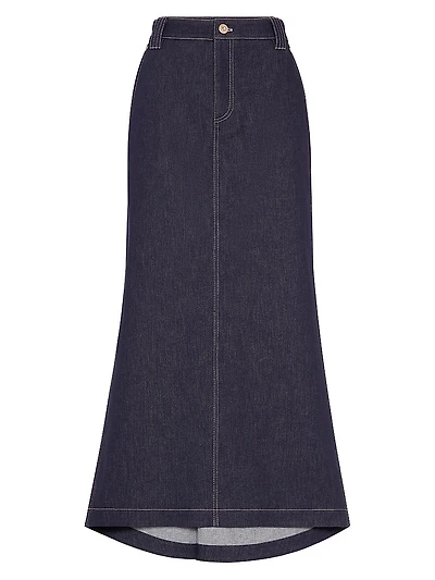 Comfort No Fade Denim Skirt with Monili