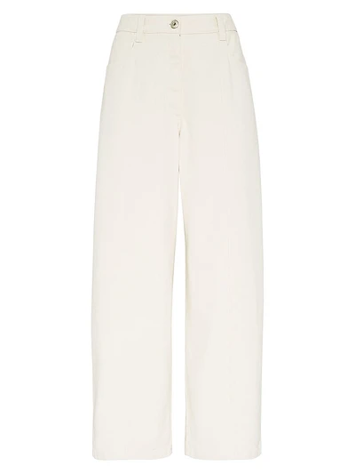 Dyed Denim Cropped Jeans