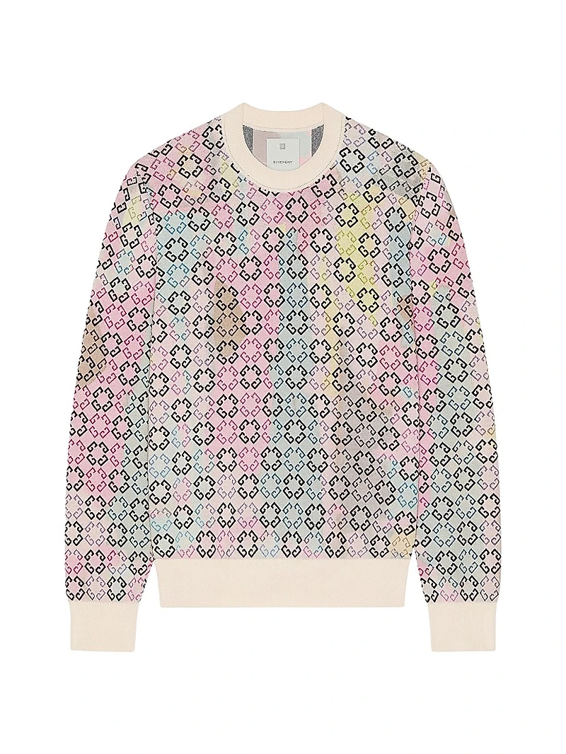 Multicolor Sweater Monogram 72 Cotton