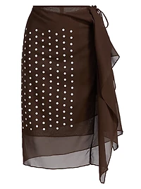 Sima Silk Poka Dot Skirt