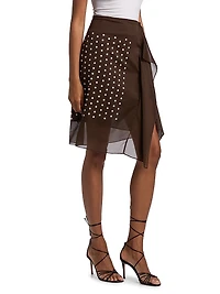 Sima Silk Poka Dot Skirt