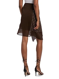 Sima Silk Poka Dot Skirt