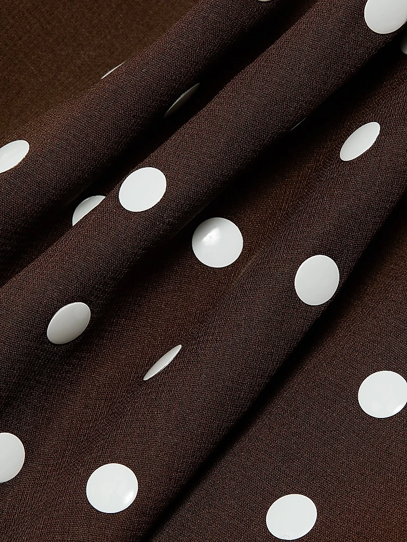 Sima Silk Poka Dot Skirt
