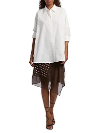 Sima Silk Poka Dot Skirt