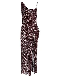 Deyon Printed Midi-Dress