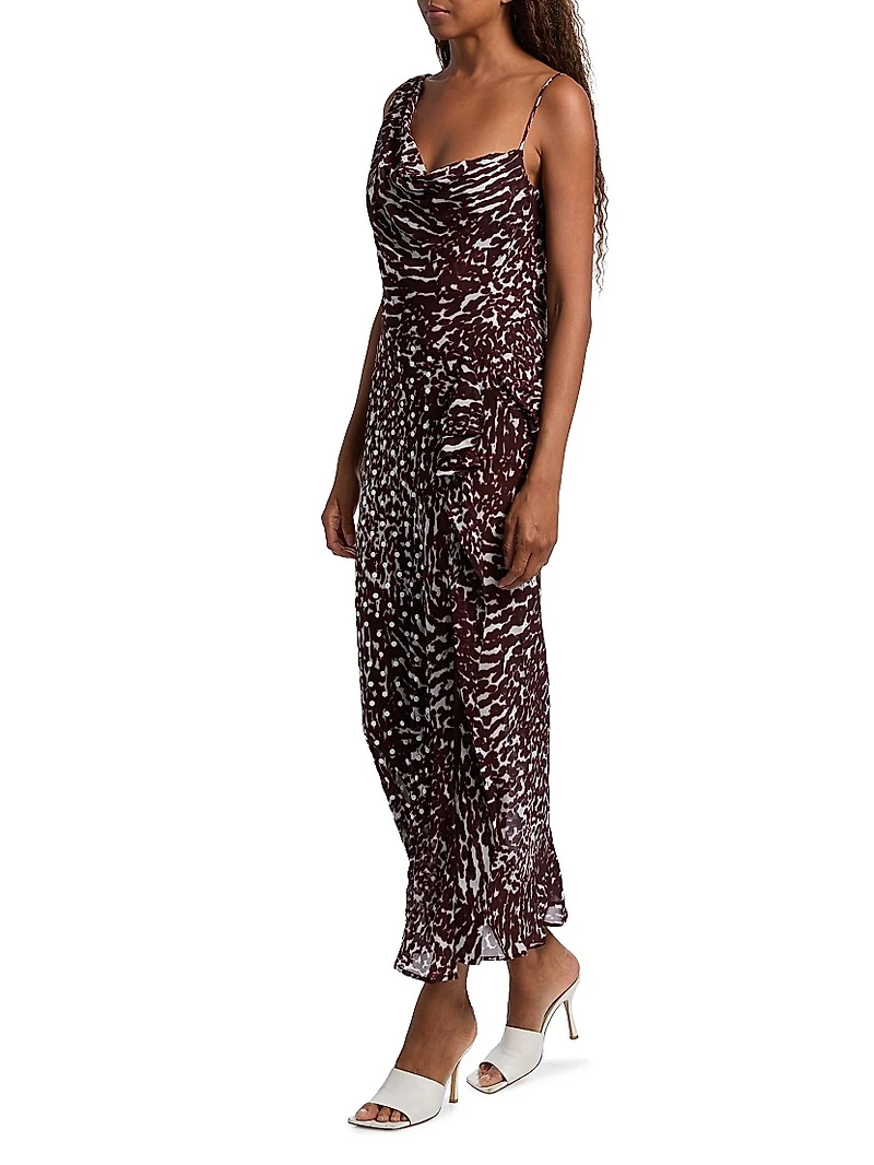 Deyon Printed Midi-Dress