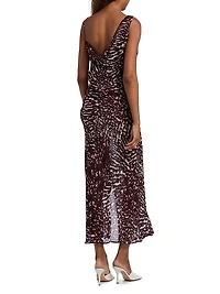 Deyon Printed Midi-Dress