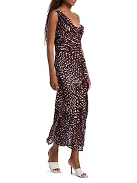 Deyon Printed Midi-Dress