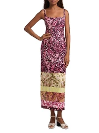 Debano Printed Column Midi-Dress