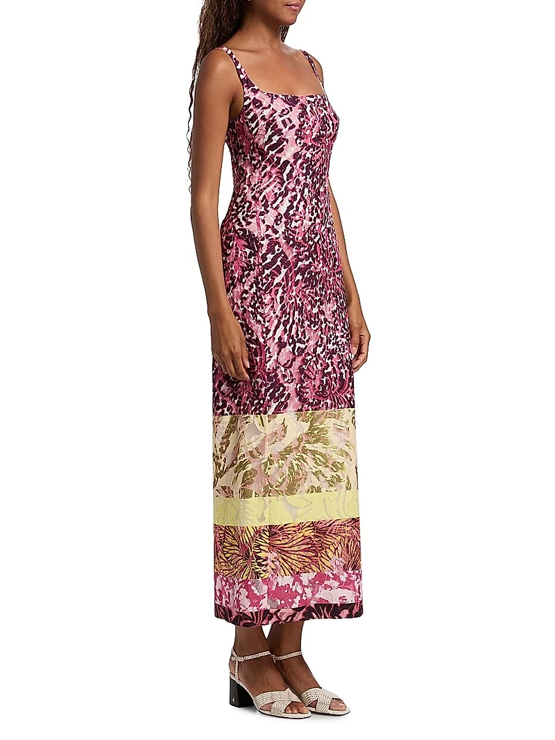 Debano Printed Column Midi-Dress