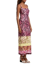 Debano Printed Column Midi-Dress